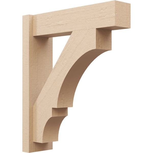 Ekena Millwork 6-in W x 22-in D x 26-in H Balboa Block Rough Cedar Woodgrain TimberThane Outlooker, Primed Tan OUTUR060X22X26BOA44RCPR - main